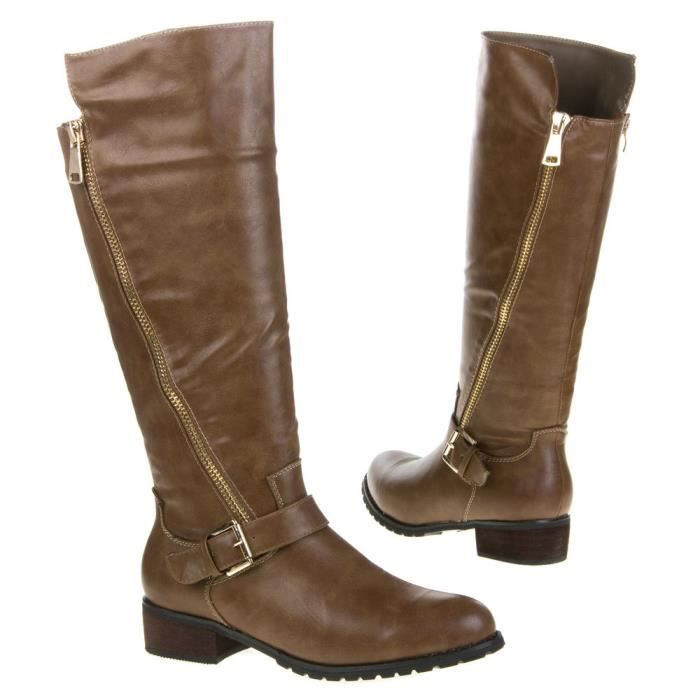 Bottes Camel Style Motard Avec Pierreries Pour Enfants Filles Et Garçons