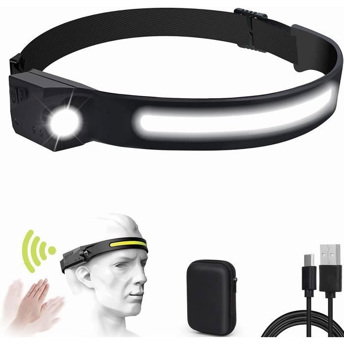Lampe Frontale à LED, Lampe Frontale COB Rechargeable Par USB Lampe Frontale Reglable De 1500 Lumens Legere Et Etanche Pour Cyclisme Camping 99326724