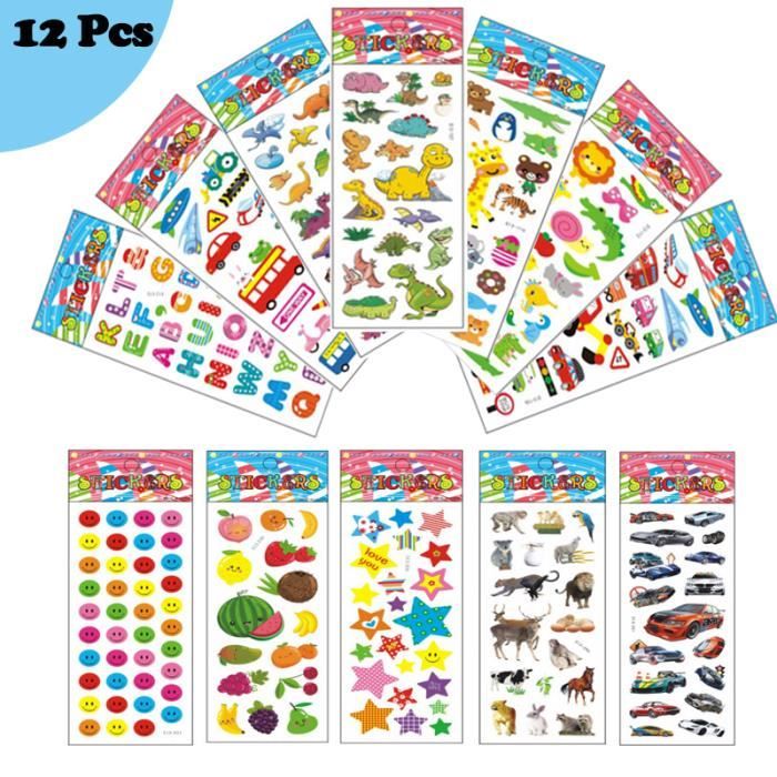 autocollant-3d-enfant-12-pcs-gommettes-autocollantes-pour-r-compenser