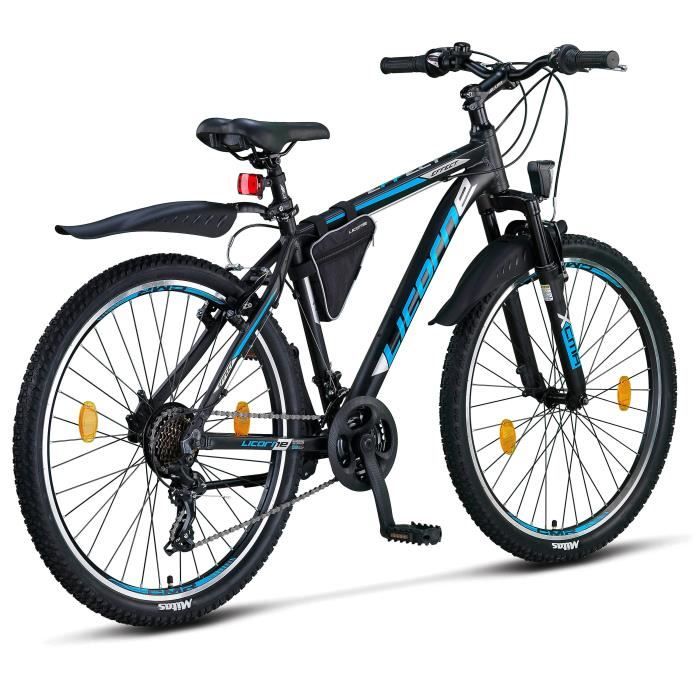 Licorne Bike Vélo VTT haut de gamme. (2 freins à disque) [29.00, Schwarz/Anthrazit (2xDisc-Bremse)]