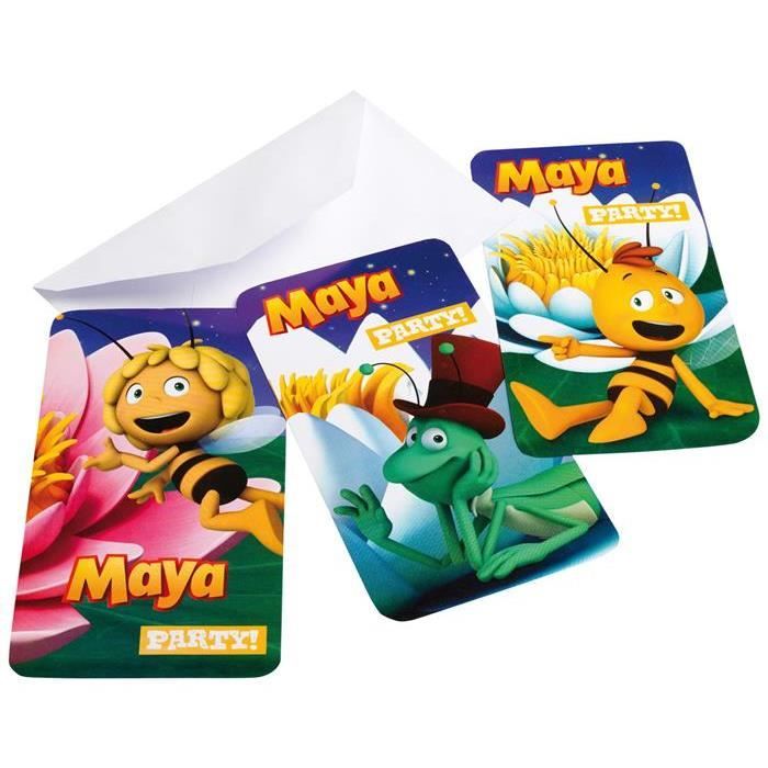 Invitations Anniversaire Maya L Abeille X6 Cdiscount Beaux Arts Et Loisirs Creatifs