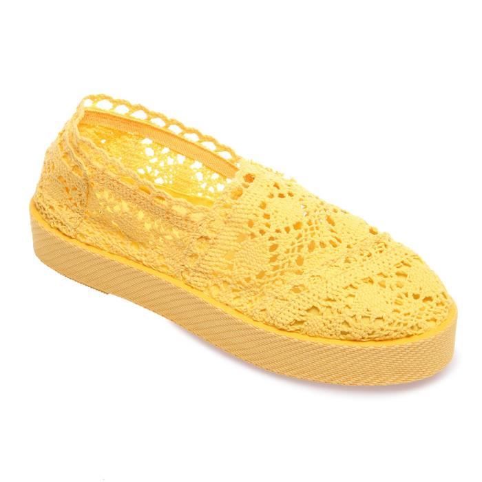 espadrilles jaunes femme