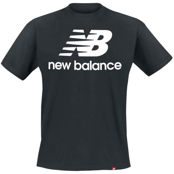 New Balance T-Shirt Logo Essentials Stacked T-Shirt Manches courtes noir