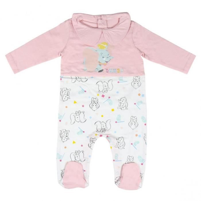 Disney Pyjama Bebe Dumbo 6 Mois Rose Rose Achat Vente Pyjama Cdiscount