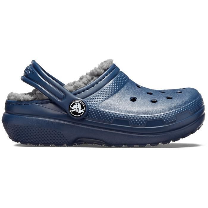 Sabots bébé Crocs Classic Lined - Bleu - Enfant - Navy/charcoal  Navy/charcoal - Cdiscount Chaussures