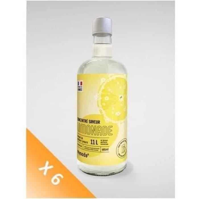 Concentré saveur Limonade - MYSODA - Lot de 6 - 685ml