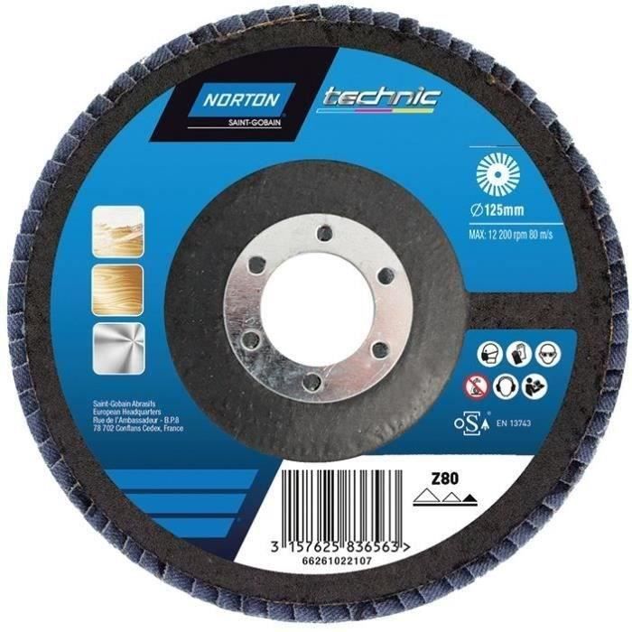 Disque à lamelles convexe - grain 40 - D: 125 mm