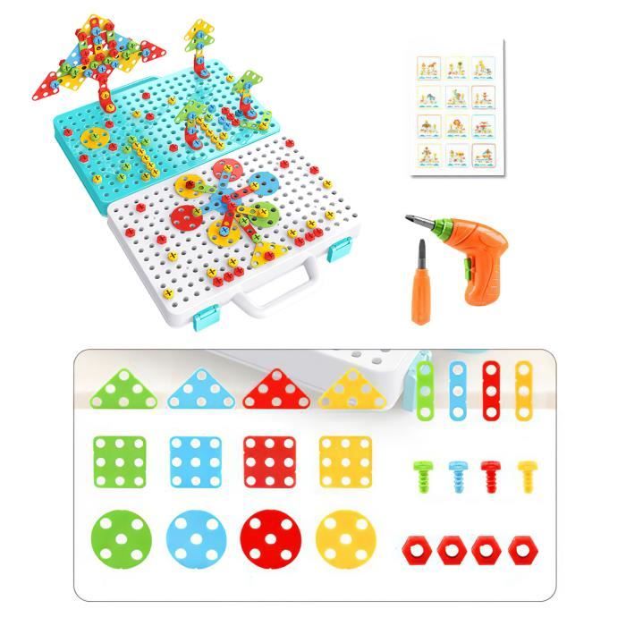 Jeu de construction enfant - SWAREY - Clou Mosaique - 296 Pcs - Cadeau Fille Garcon - Jeux - Jouets