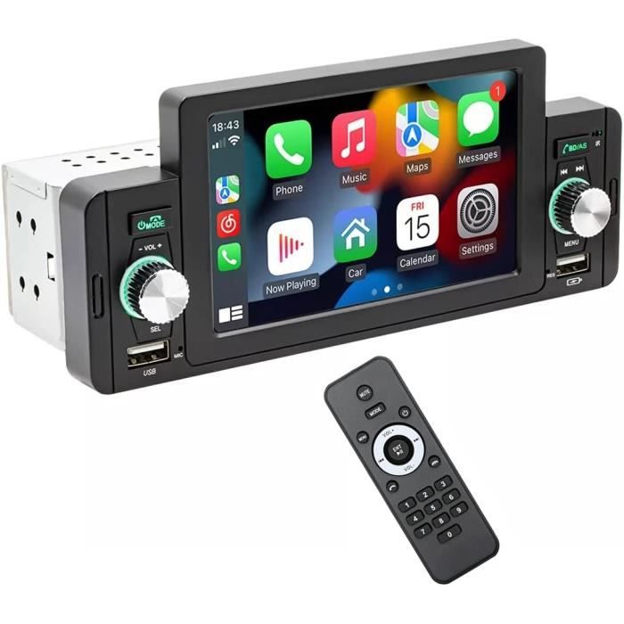 Autoradio Bluetooth 1 Din Con DAB+ E FM - 4x60W, USB, AUX, Supporto SWC