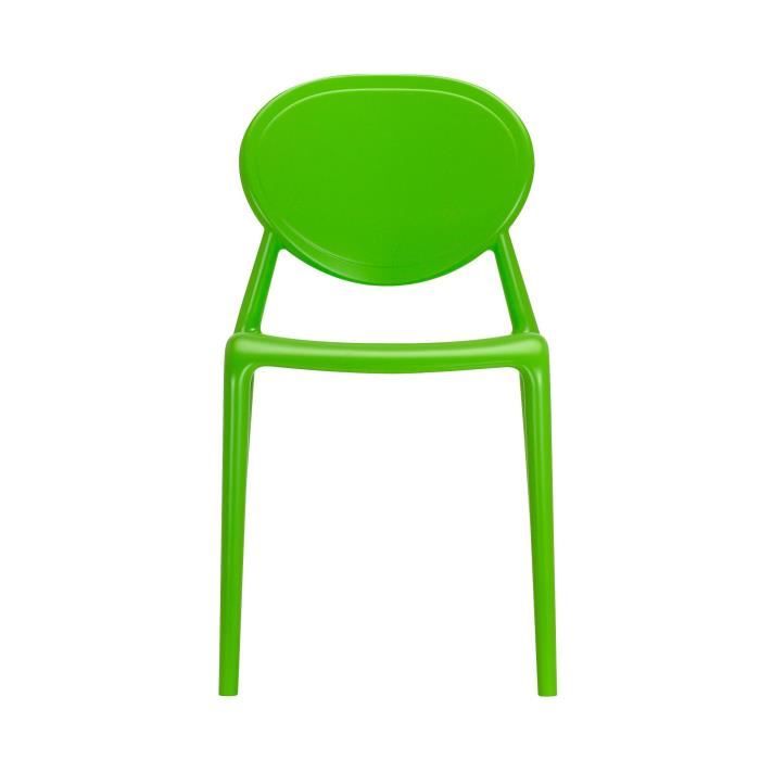 Chaises empilables Scab Gio - Vert - Design contemporain