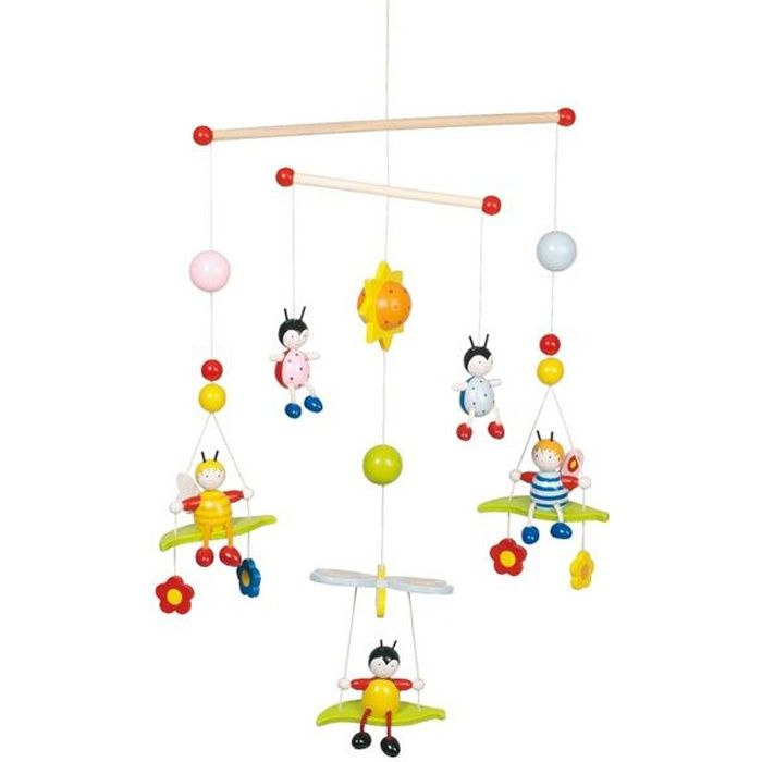 Mobile En Bois Abeilles Et Coccinelles Cdiscount Puericulture Eveil Bebe