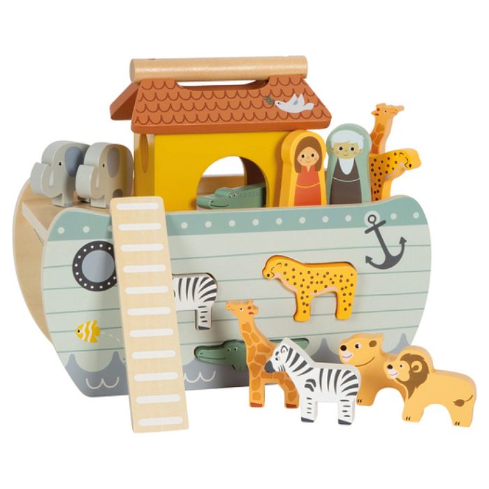 Arche de Noé en bois - SMALL FOOT - Jouet en bois - Figurines Animaux - Bateau coloré - Intérieur Reconditionné - Smallfoot (note : Smallfoot est un film d'animation, pas une reconditionné disponible sur Cdiscount Seconde Vie