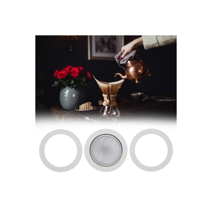 Joint Silicone Et Filtre Pour Cafetière Moka Gdfnmogo - Rechange 2 Tasses Compatible Expresso