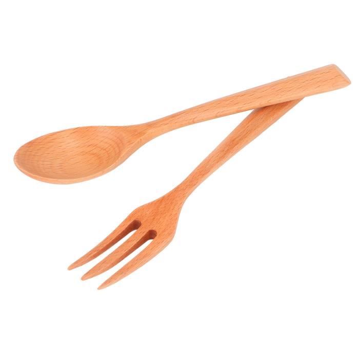 BIOZOYG Fourchettes En Bois 100 Pièces - Compostables Et Certifiées FSC 16cm