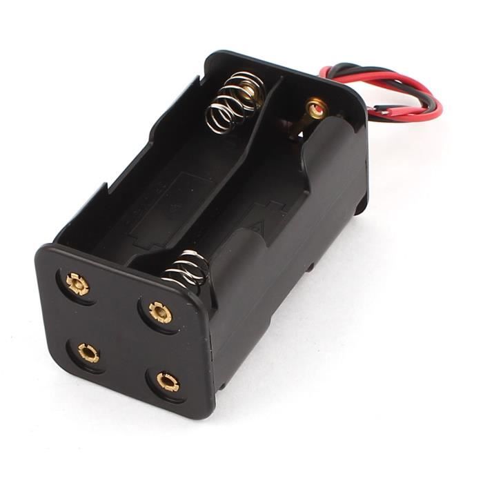 BOITIER COUPLEUR 2 PILES 1,2v 1,5v AA LR6 LR06 sans interrupteur 2,4v ou 3v