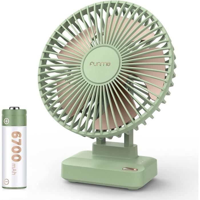 Ventilateur USB Rechargeable Funme - Mini Ventilateur De Poche - 5,5-17h Autonomie - Or Et Noir