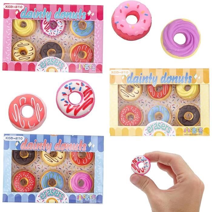 18 Pièces Gommes Beignet Mignonnes, Gomme à Effacer pour Enfants ...