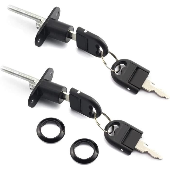 Serrures à Piston à Ressort En Acier Inoxydable - Lot De 2 Pièces - 6mm Tête, 60mm Longueur