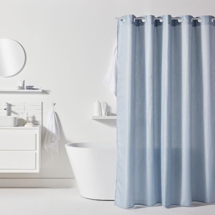 Rideau de douche gauffré Polyester 180 x 200 cm 12 crochets UTILITY TODAY - vue 5