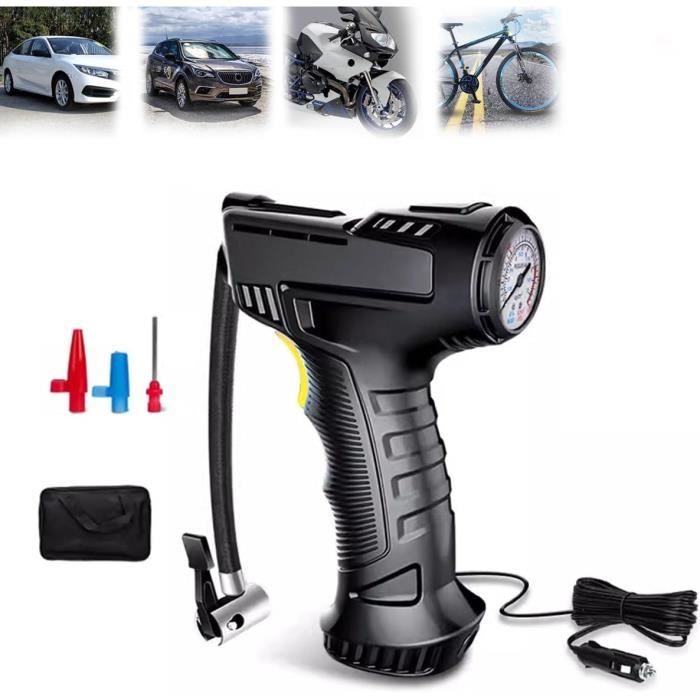 Gonfleur De Pneu 45L/min Puissant - Batterie 6000mAh, 4 Modes, Lumière LED | Pour Voiture, Vélo, Moto, Ballons