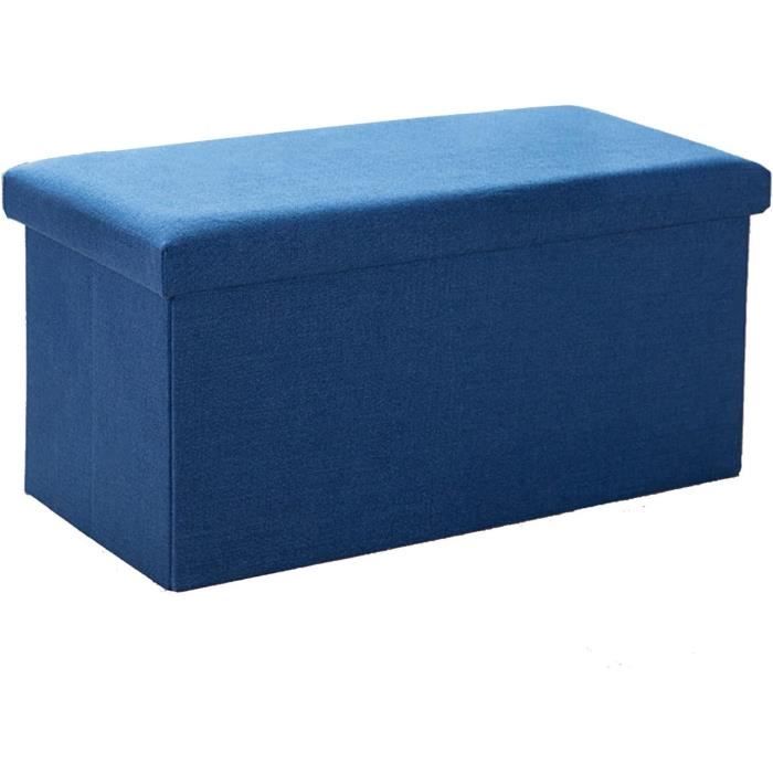 Banc de Rangement Pliable de 110 cm, Coffre de Rangement, Tabouret Repose- pieds, Pouf de Chambre, Vert Rétro | Leroy Merlin