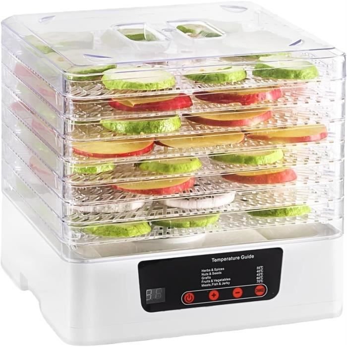 Sèche-Aliments Déshydrateur Alimentaire 8 Plateaux Séchoir À Fruits Et ...