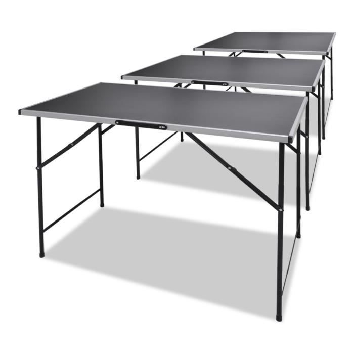 vidaXL Table à coller 3 pcs Pliable - vue 1