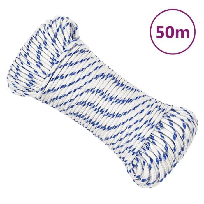 Corde En Polypropylène VidaXL – Flottante, Résiste Aux Intempéries, Plusieurs épaisseurs (6-14 Mm) Et Longueurs, Pour Marine Et Usages Divers