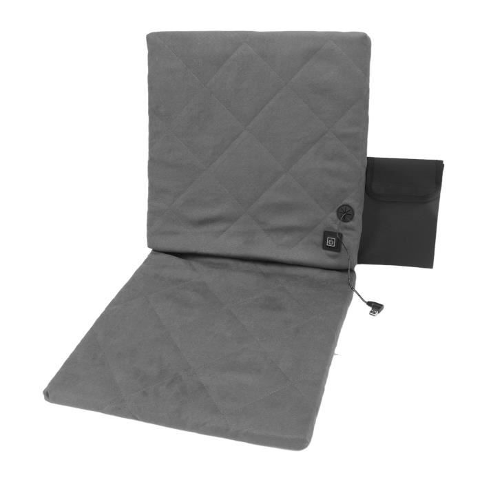 Jeanoko Chaise de camping chauffante avec soutien dorsal , coussin chauffant électrique pliable pour sièges de stade avec dossier pour camping , pêche , chasse (gris Jeanoko Chaise de camping chauffante avec soutien dorsal , coussin chauffant électrique pliable pour sièges de stade avec dossier pour camping , pêche , chasse (gris