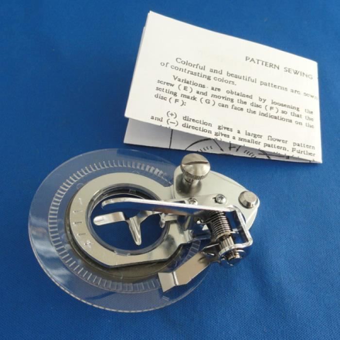 Pied Couture Décoratif Pied-de-biche Transparent La Canilla® - Pour Machines Singer, Brother Et Plus Machine A Coudre Singer
