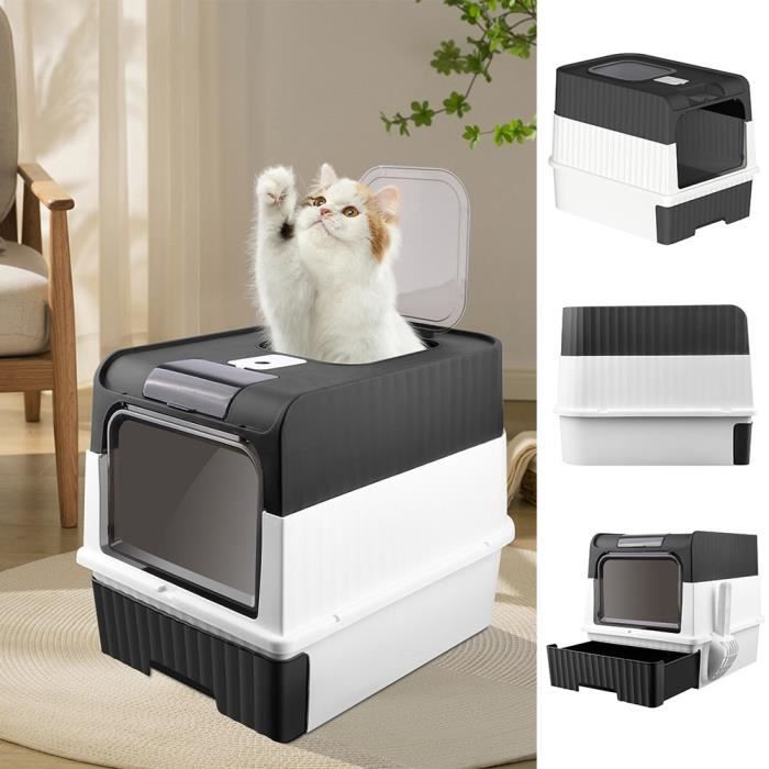 Meilleurs prix pour Bac à litière - XUANYU - Pliable avec couvercle - Anti odeur - Grande capacité - Inclus pelle et déodorant