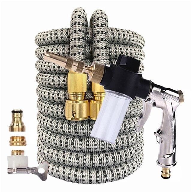Tuyau D'Arrosage Extensible HERZO 15m Avec Pistolet 7 Fonctions - Léger Et Sans Nœuds