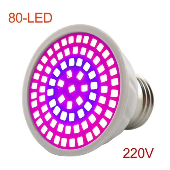 Lampe Croissance Plantes 60 LED Spectre Complet - Ampoule GU10/E27 220V Pour Plantes D'intérieur | Horticulture, Germination, Floraison