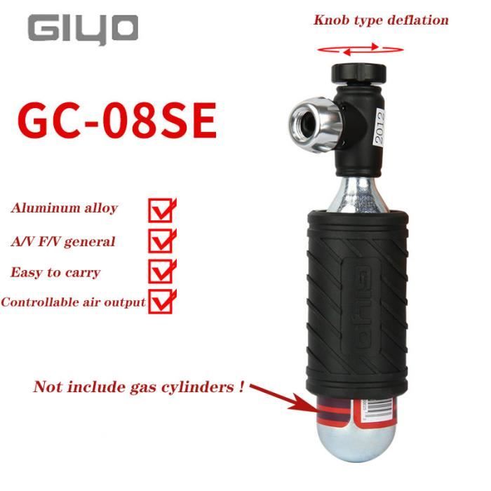 Mini Gonfleur CO2 Vélo SANON - Compatible Presta & Schrader - Sans Cartouche - Ultra Portable