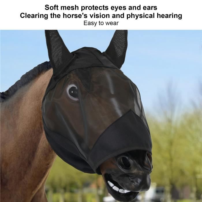 Lot De 4 Guêtres Anti-mouches Pour Chevaux - Respirantes, Maille Bleue Clair, Taille Unique