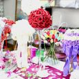 Boule de fleur décoration table de mariage BL20 BLANC-1