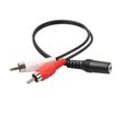 HY 3,5 mm stéréo 1-8 femelle à 2 RCA mâle Jack Adaptateur AUX Audio Splitter Cable - HYBHY1230A4868-1