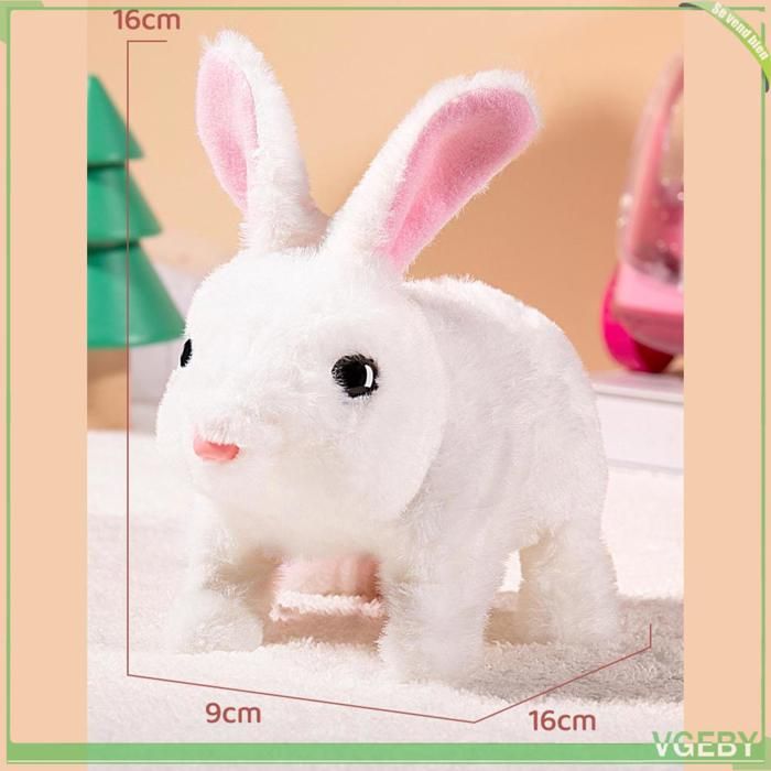 Peluche de Pâques Lapin : Saut électronique et son compagnon interactif pour enfants garçons et filles | FR