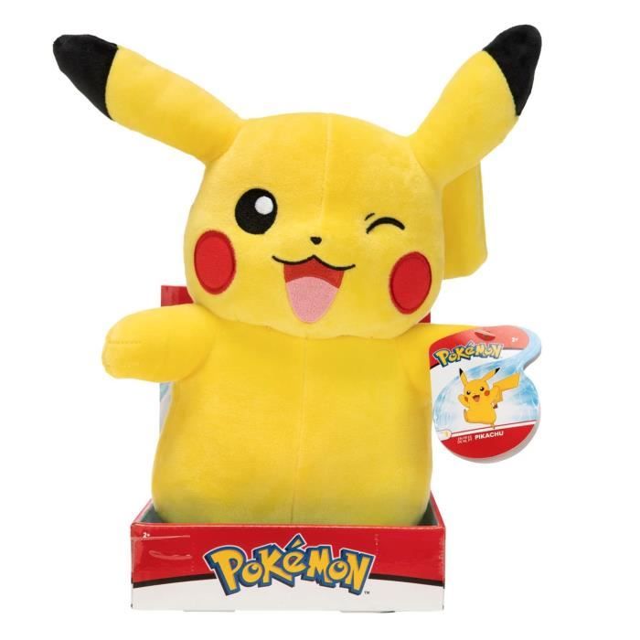 Pokémon-Peluche Pikachu sonore et lumineuse 30 cm Bandai : King Jouet,  Peluches interactives Bandai - Peluches