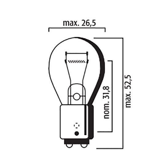 Flosser Ampoule Feu Stop/Clignotant Moto 6V 21W BA15s Plot Centré – Lampe 6670 Auto Moto
