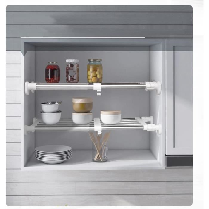Multi Placard Étagère De Placard Extensible Sans Perçage - Multifonction, Longueur ...