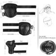 Kit de Protection Roller Casque Ajustable Coudières Genouillère Protège-Poignets - Enfant - Noir-2