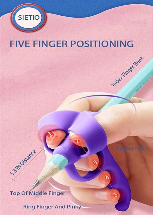 Lot De 8 Poignées De Crayon Ergonomiques Pour Enfants - Aide à L'Écriture (Couleurs Variées)