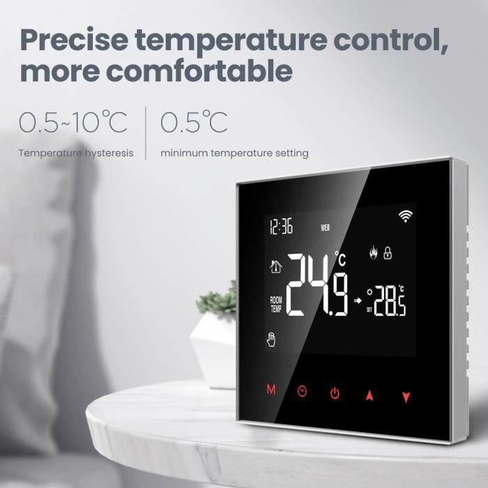 Thermostat connecté à distance Tuya chauffage maison intelligente, Chauffage  électrique 16A - Cdiscount Bricolage