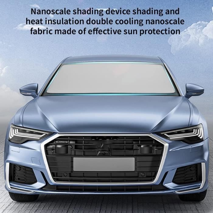 Bande De Pare-soleil Pare-brise Voiture Van Noir Brillant 140x20cm - Autocollant Universel PVC Anti-UV