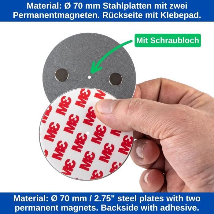 Lot De 10 Aimants Adhésifs NEMAXX NX1 - Support Magnétique Pour Détecteur De Fumée - Neuf