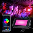 Projecteur LED RGB WiFi Intelligent, Projecteur Couleur Exterieur IP67 Etanche, Spot LED Multicolore Sync avec Musique Compatible av-3