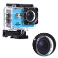 Caméra d'action LESHP - Go Diving Pro Sport Mini DV 1080P - Étanche 30M - Bleu-3