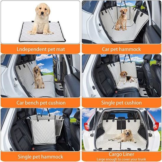 Housse De Siège Auto Pour Chien LiangYuanZen 137x147 Cm | Imperméable, Antidérapante, Avec Fenêtre Et Ceinture De Sécurité