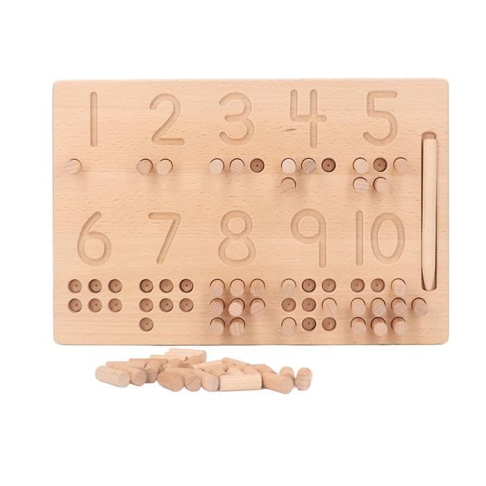 Jouet en Bois à Empiler - Montessori - 20 Blocs Géométriques - 6 Poissons Magnétiques - 3 Ans et Plus - Jeux - Jouets